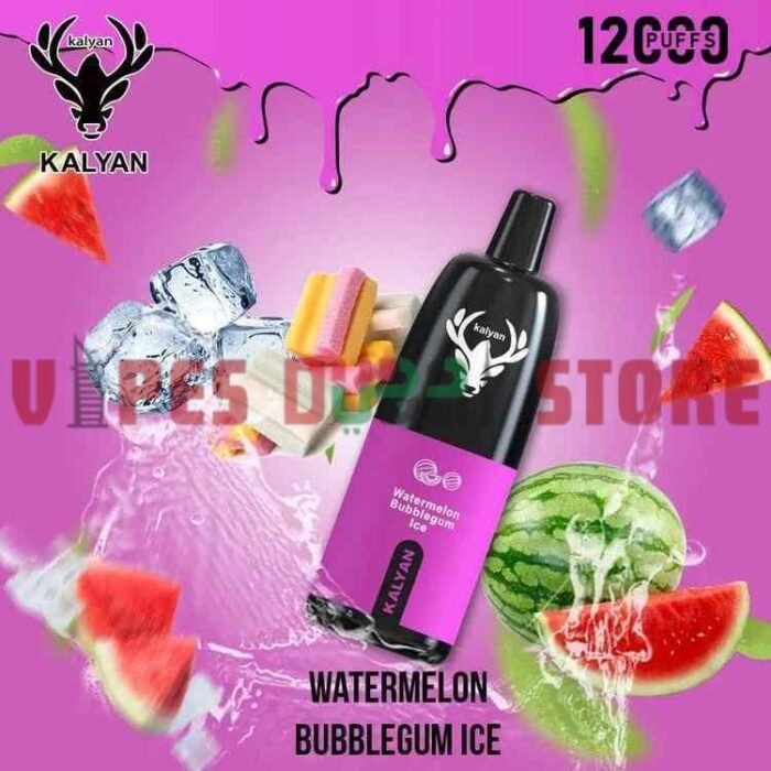 KALYAN Pro 12000 Puffs 50mg Disposable Vape in Dubai, UAE Watermelon Bubblegum Ice