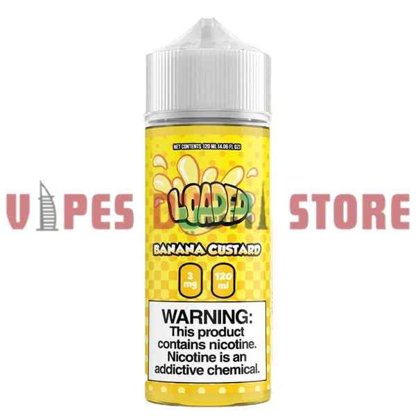 LOADED 120ml (0mg, 3mg, 6mg & 12mg) E-liquid in Dubai Banana Custard LOADED 120ml (0mg, 3mg, 6mg & 12mg) E-liquid in Dubai Banana Custard