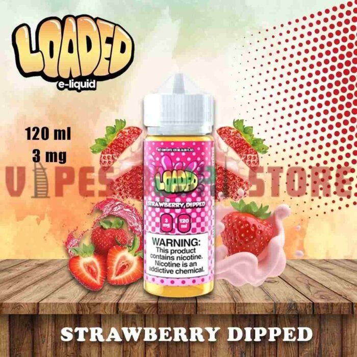 LOADED 120ml (0mg, 3mg, 6mg & 12mg) E-liquid in Dubai Strawberry Dipped