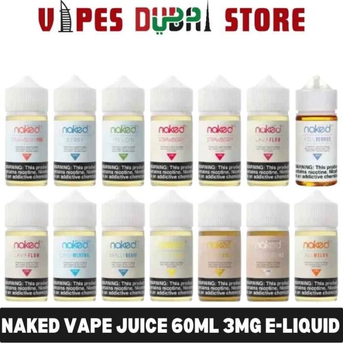 Vapes Dubai Store - NAKED Vape Juice 60ml 3mg E-Liquid in Dubai
