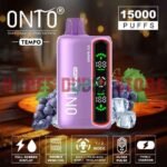 ONTO Tempo 15000 Puffs 50MG Disposable Vape in Dubai GRAPE ICE