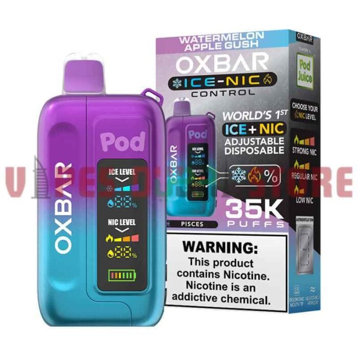 OXBAR Ice-Nic Control 35000 Puffs 50MG Disposable Vape in Dubai Watermelon Apple Gush