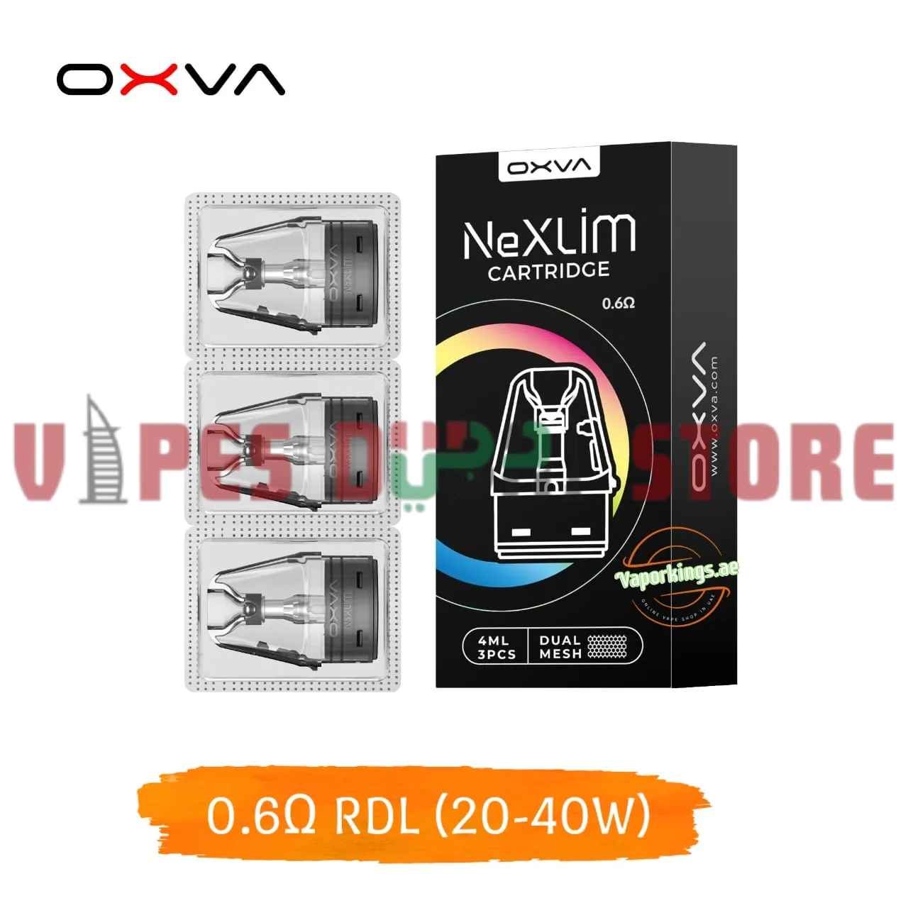 OXVA NeXLIM Pod Cartridge in Dubai – 3PCS – 4ML 0.6ohm OXVA NeXLIM Pod Cartridge in Dubai – 3PCS – 4ML 0.6ohm