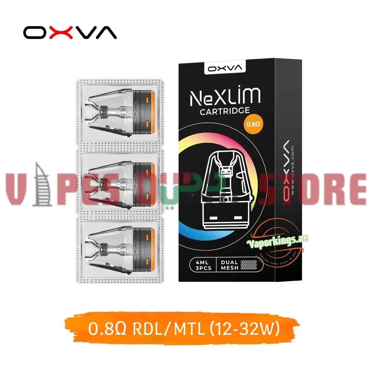 OXVA NeXLIM Pod Cartridge in Dubai – 3PCS – 4ML 0.8ohm OXVA NeXLIM Pod Cartridge in Dubai – 3PCS – 4ML 0.8ohm