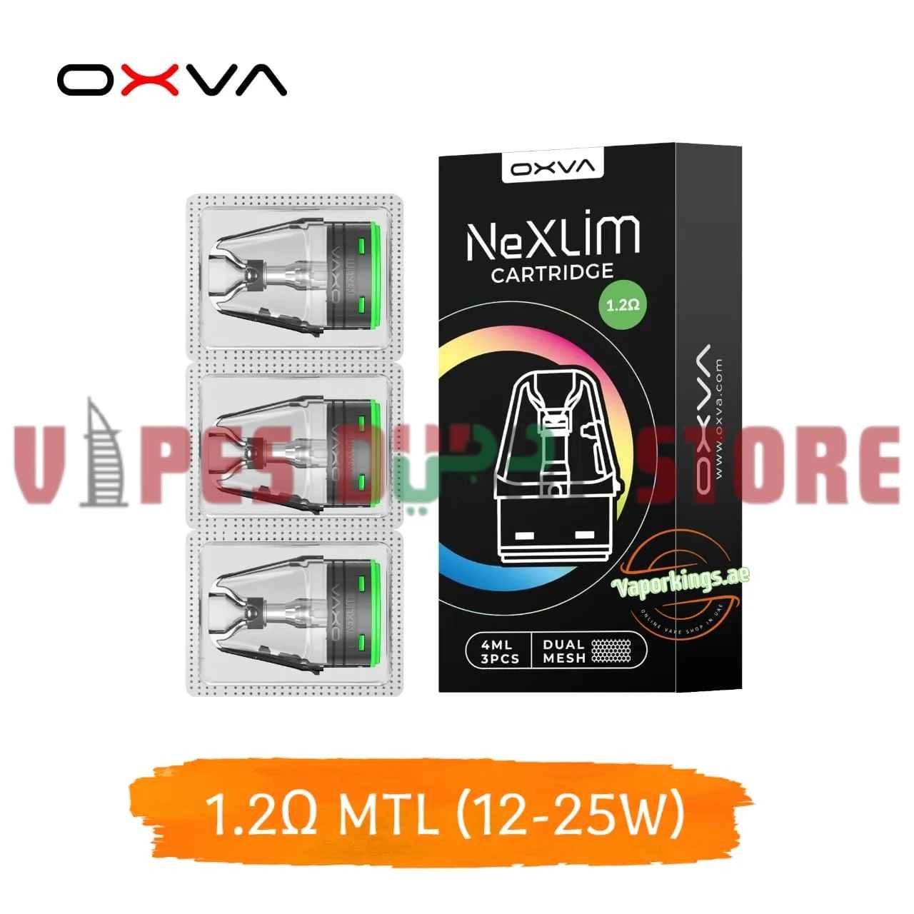 OXVA NeXLIM Pod Cartridge in Dubai – 3PCS – 4ML 1.2ohm OXVA NeXLIM Pod Cartridge in Dubai – 3PCS – 4ML 1.2ohm