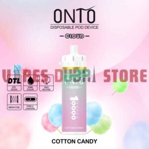 Onto Cloud 10000 Puffs 3mg Disposable Vape In Dubai Cotton Candy