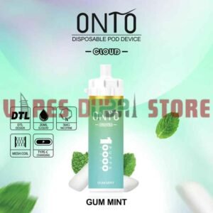 Onto Cloud 10000 Puffs 3mg Disposable Vape In Dubai Gum Mint