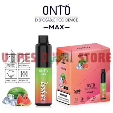 Onto Max 5000 Puffs 50Mg Disposable Vape In Dubai Lush Ice