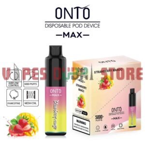Onto Max 5000 Puffs 50Mg Disposable Vape In Dubai Strawberry Mango