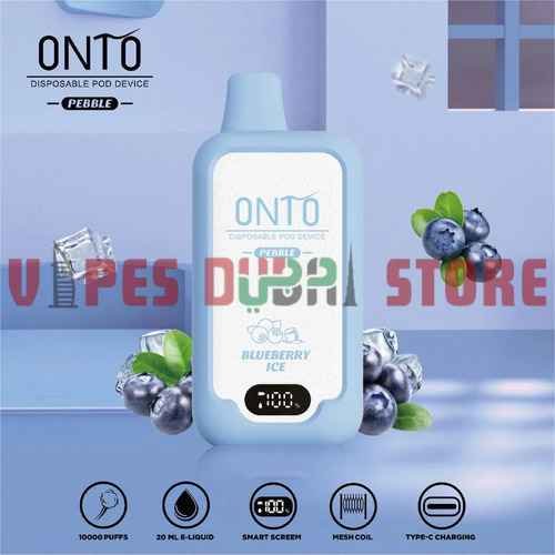Onto Pebble 10000 Puffs 50Mg Pod System In Dubai, UAE BLUEBERRY ICE Onto Pebble 10000 Puffs 50Mg Pod System In Dubai, UAE BLUEBERRY ICE
