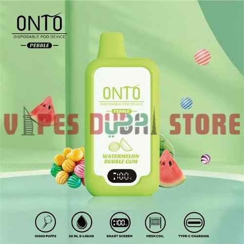 Onto Pebble 10000 Puffs 50Mg Pod System In Dubai, UAE WATERMELON BUBBLE GUM Onto Pebble 10000 Puffs 50Mg Pod System In Dubai, UAE WATERMELON BUBBLE GUM