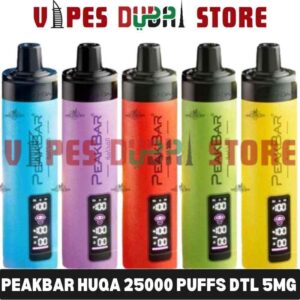 PEAKBAR HUQA 25000 Puffs DTL 5MG Disposable Vape in Dubai