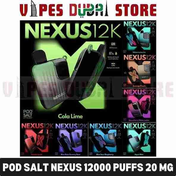 POD SALT Nexus 12000 Puffs 20mg Disposable Vape in Dubai POD SALT Nexus 12000 Puffs 20mg Disposable Vape in Dubai