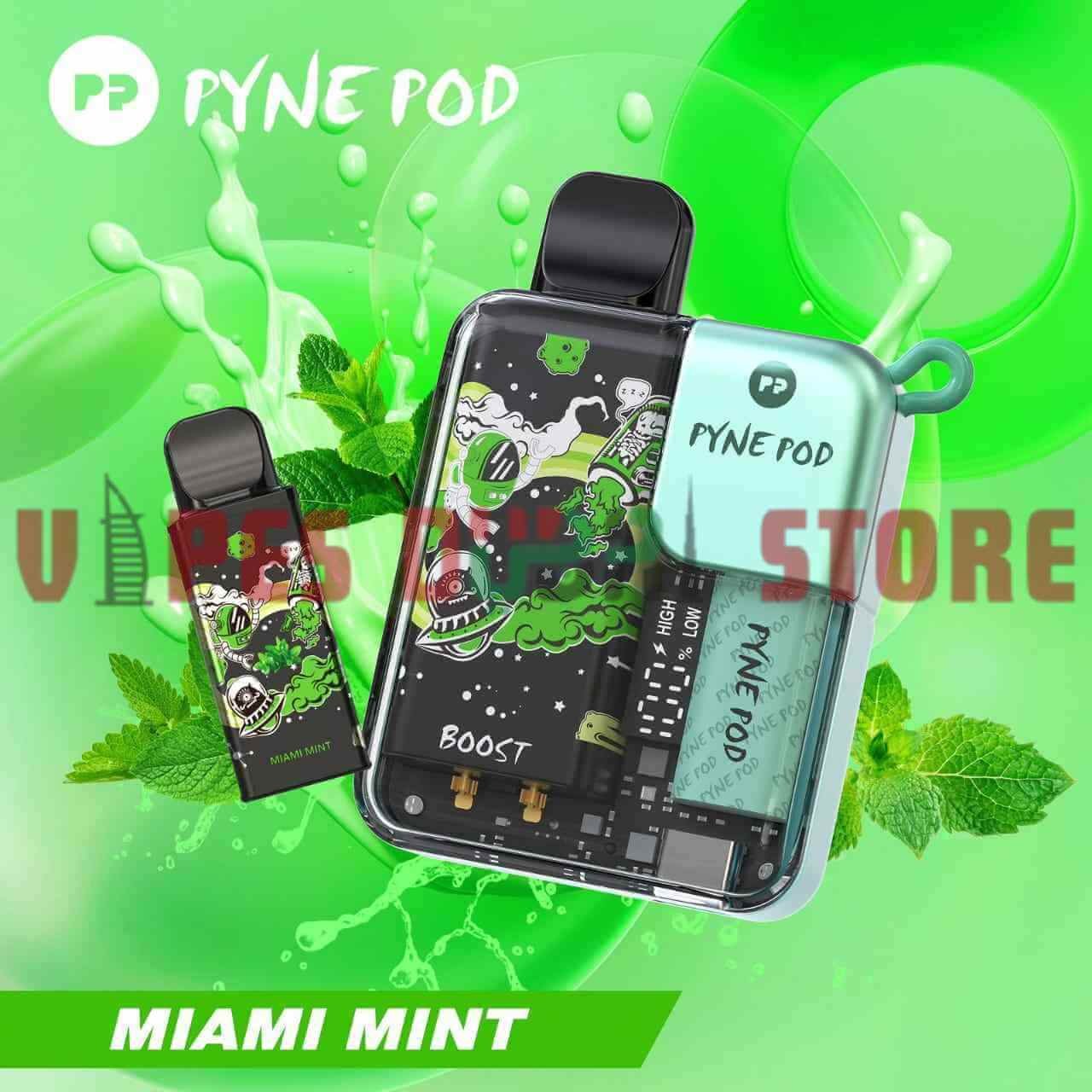 PP PYNE POD Boost 8000 Puffs Disposable Vape with Pod in Dubai MIAMI MINT PP PYNE POD Boost 8000 Puffs Disposable Vape with Pod in Dubai MIAMI MINT