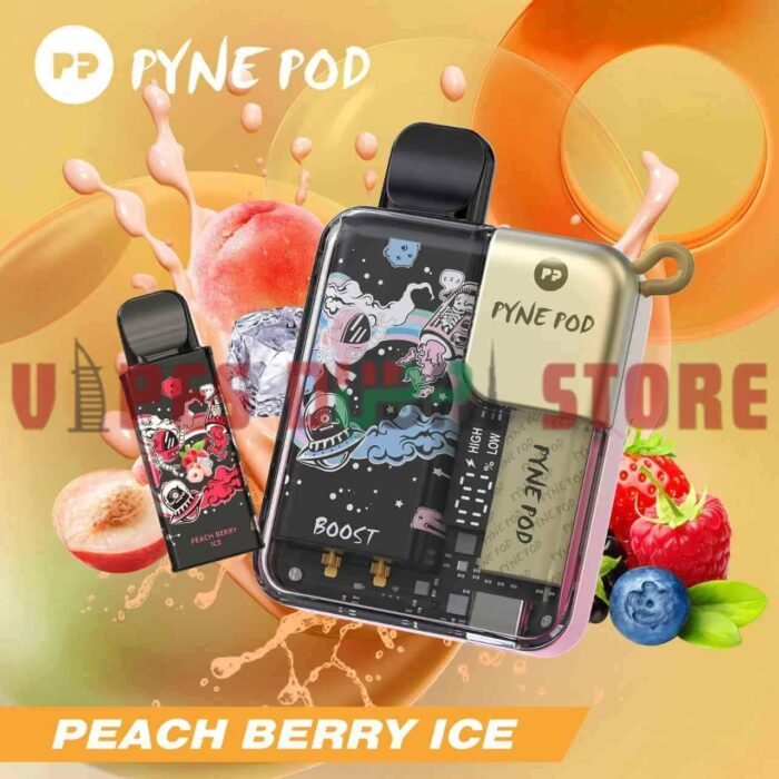 PP PYNE POD Boost 8000 Puffs Disposable Vape with Pod in Dubai PEACH BERRY ICE