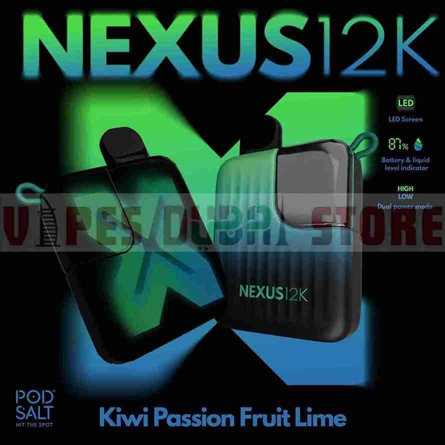 Pod Salt Nexus 12000 Puffs 20MG Kiwi Passion Fruit Lime Pod Salt Nexus 12000 Puffs 20MG Kiwi Passion Fruit Lime