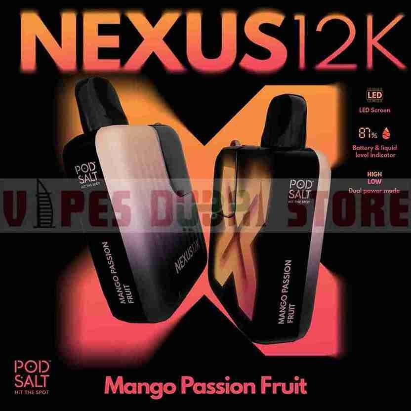 Pod Salt Nexus 12000 Puffs 20MG Mango Passion Fruit Pod Salt Nexus 12000 Puffs 20MG Mango Passion Fruit