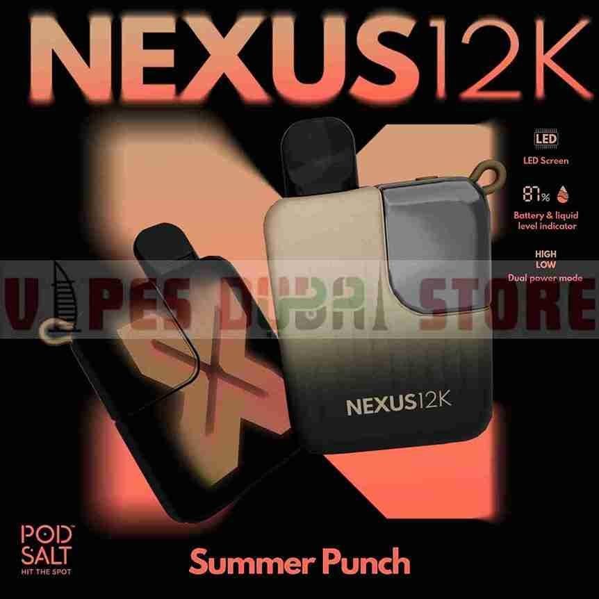 Pod Salt Nexus 12000 Puffs 20MG Summer Punch Pod Salt Nexus 12000 Puffs 20MG Summer Punch