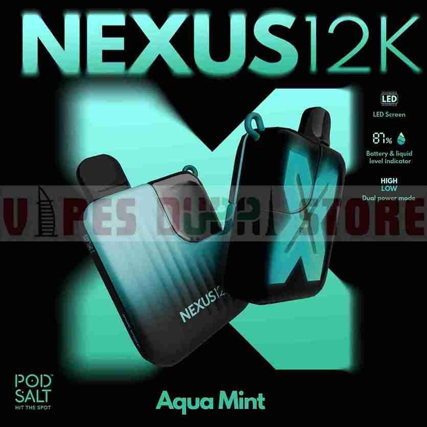 Pod Salt Nexus 12000 Puffs Aqua Mint Pod Salt Nexus 12000 Puffs Aqua Mint
