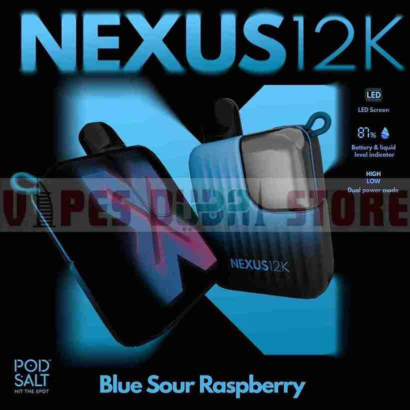 Pod Salt Nexus 12000 Puffs Blue Sour Raspberry Pod Salt Nexus 12000 Puffs Blue Sour Raspberry