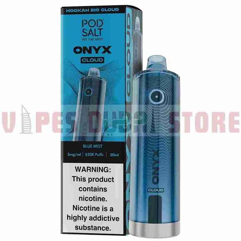 Pod Salt Onyx Cloud 25K Puff Shisha Disposable Blue Mist Pod Salt Onyx Cloud 25K Puff Shisha Disposable Blue Mist