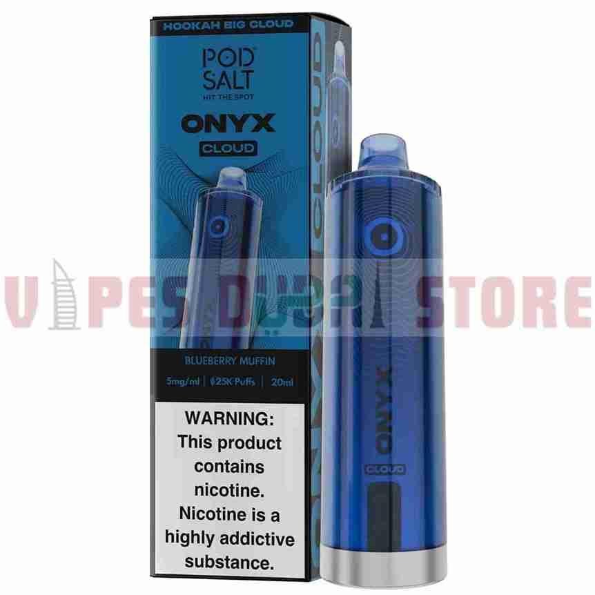 Pod Salt Onyx Cloud 25K Puff Shisha Disposable Blueberry Muffin Pod Salt Onyx Cloud 25K Puff Shisha Disposable Blueberry Muffin