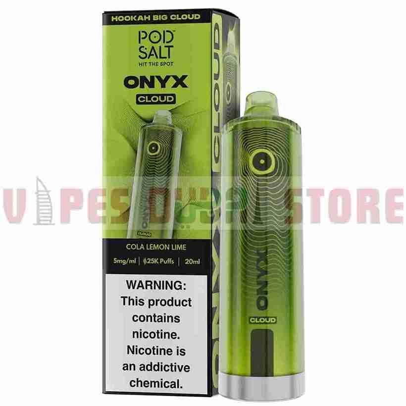Pod Salt Onyx Cloud 25K Puff Shisha Disposable Cola Lemon Lime Pod Salt Onyx Cloud 25K Puff Shisha Disposable Cola Lemon Lime