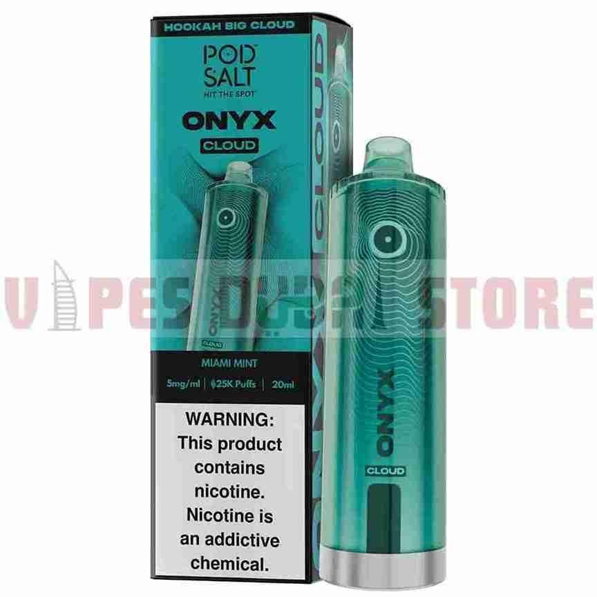 Pod Salt Onyx Cloud 25K Puff Shisha Disposable Miami Mint Pod Salt Onyx Cloud 25K Puff Shisha Disposable Miami Mint