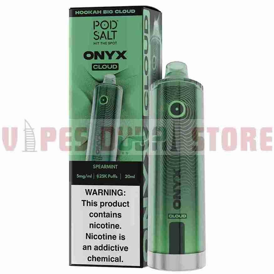 Pod Salt Onyx Cloud 25K Puff Shisha Disposable Spearmint Pod Salt Onyx Cloud 25K Puff Shisha Disposable Spearmint