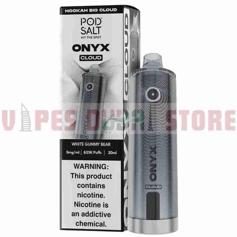 Pod Salt Onyx Cloud 25K Puff Shisha Disposable White Gummy Bear