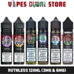 RUTHLESS 120ml (3Mg & 6Mg) E-liquid in Dubai