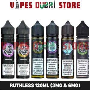 RUTHLESS 120ml (3Mg & 6Mg) E-liquid in Dubai