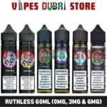 RUTHLESS 60ml (0mg, 3mg & 6mg) E-liquid in Dubai