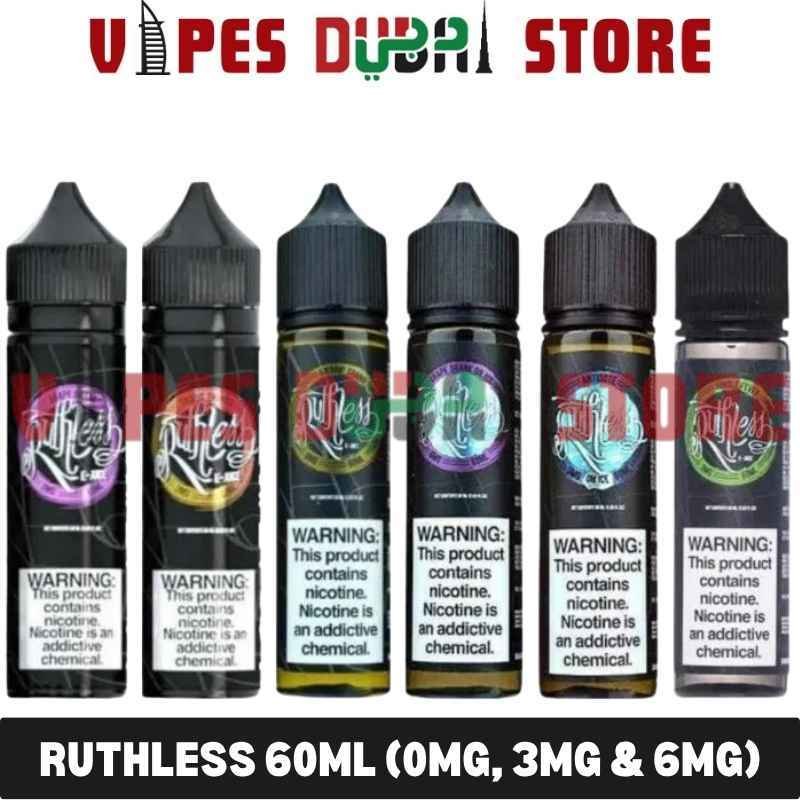 RUTHLESS 60ml (0mg, 3mg & 6mg) E-liquid in Dubai RUTHLESS 60ml (0mg, 3mg & 6mg) E-liquid in Dubai