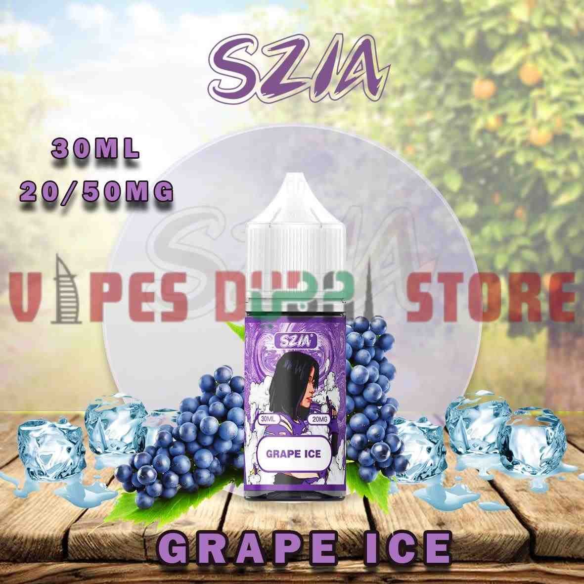 SZIA Salt Nicotine 20MG & 50MG E-liquid in Dubai Grape Ice SZIA Salt Nicotine 20MG & 50MG E-liquid in Dubai Grape Ice