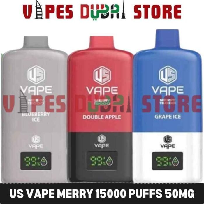 US VAPE MERRY 15000 Puffs 50MG Nicotine Disposable Vape in Dubai, UAE