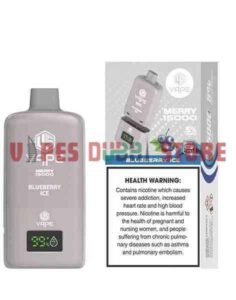 US VAPE MERRY 15000 Puffs 50MG Nicotine Disposable Vape in Dubai, UAE BLUEBERRY ICE