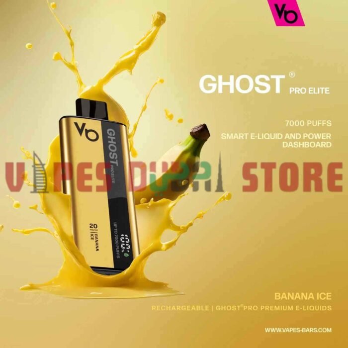VAPES BARS GHOST Pro Elite 7000 Puffs 20MG Disposable Vape in Dubai BANANA-ICE