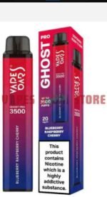 VAPES BARS Ghost Pro 3500 Puffs 0MG Disposable Vape in Dubai BLUBERRY POMOGRANATE