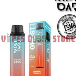 VAPES BARS Ghost Pro 3500 Puffs 0MG Disposable Vape in Dubai Caramel tobacco