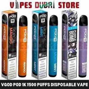 Vgod Pod 1k 1500 Puffs Disposable Vape In UAE
