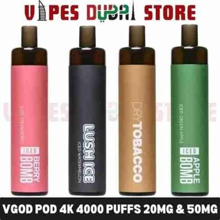 Vgod Pod 4k 4000 Puffs 20MG & 50MG Disposable Vape In UAE
