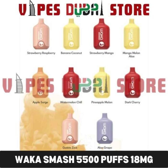 Waka Smash 5500 Puffs 18mg Disposable Vape, UAE - Image 1