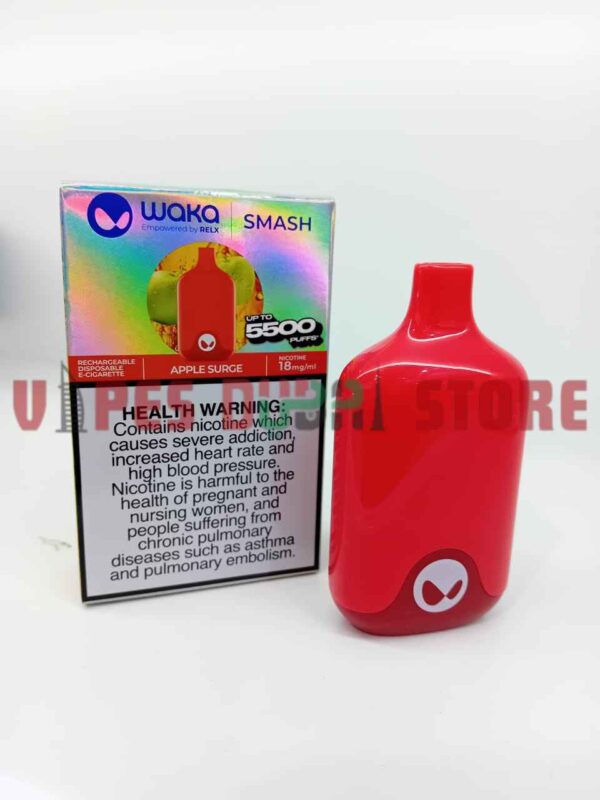 Waka Smash 5500 Puffs 18mg Disposable Vape, UAE Apple surge