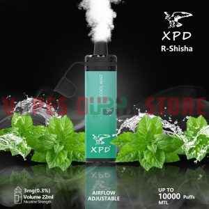 XPD BAR R Shisha 10000 Puffs 3mg Disposable Vape in Dubai Cool Mint