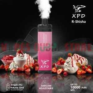 XPD BAR R Shisha 10000 Puffs 3mg Disposable Vape in Dubai Strawberry Ice Cream