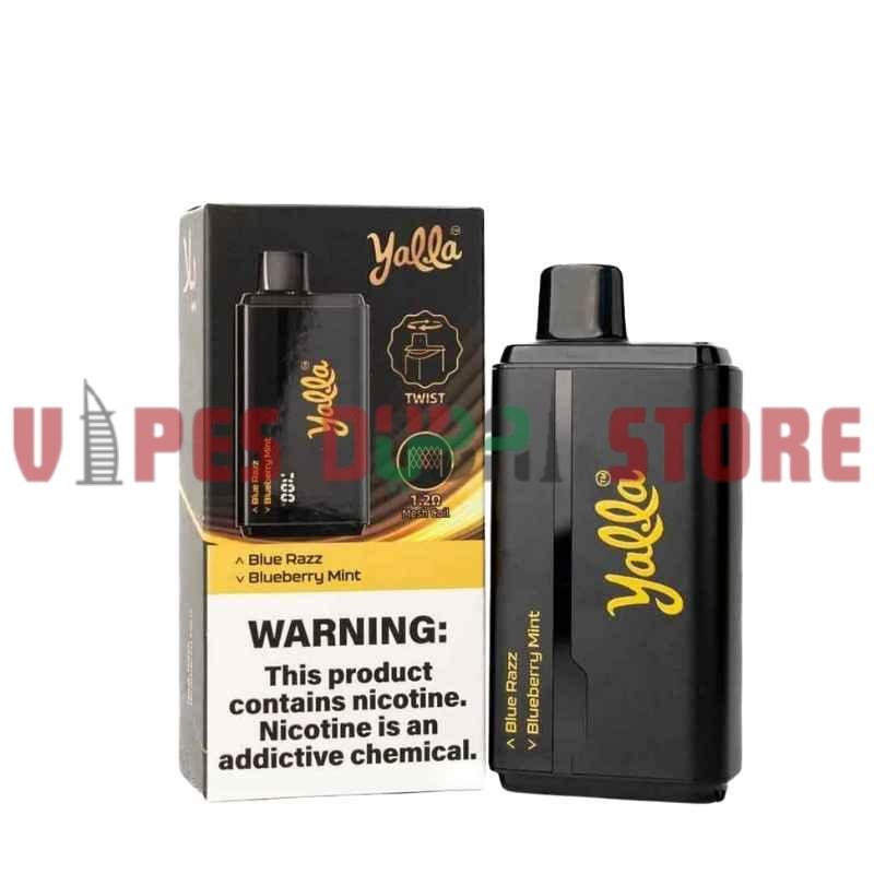 YALLA 24000 Puffs 50MG Disposable Vape in DUbai blue razz - blueberry mint YALLA 24000 Puffs 50MG Disposable Vape in DUbai blue razz - blueberry mint