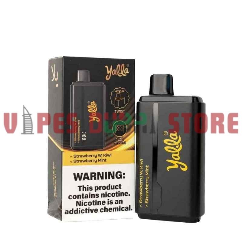 YALLA 24000 Puffs 50MG Disposable Vape in DUbai strawberry W.kiwi - strawberry mint YALLA 24000 Puffs 50MG Disposable Vape in DUbai strawberry W.kiwi - strawberry mint