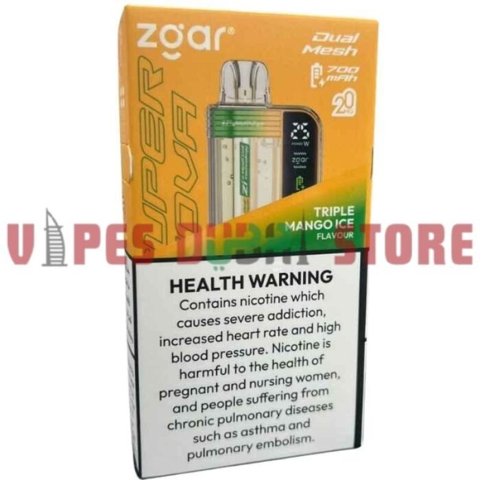 ZGAR Supernova 30000 Puffs – 2%mg_18ml Disposable Vape in Dubai triple mango ice