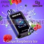 geekbar watt 23000 puffs 50mg nicotine grape raspberry